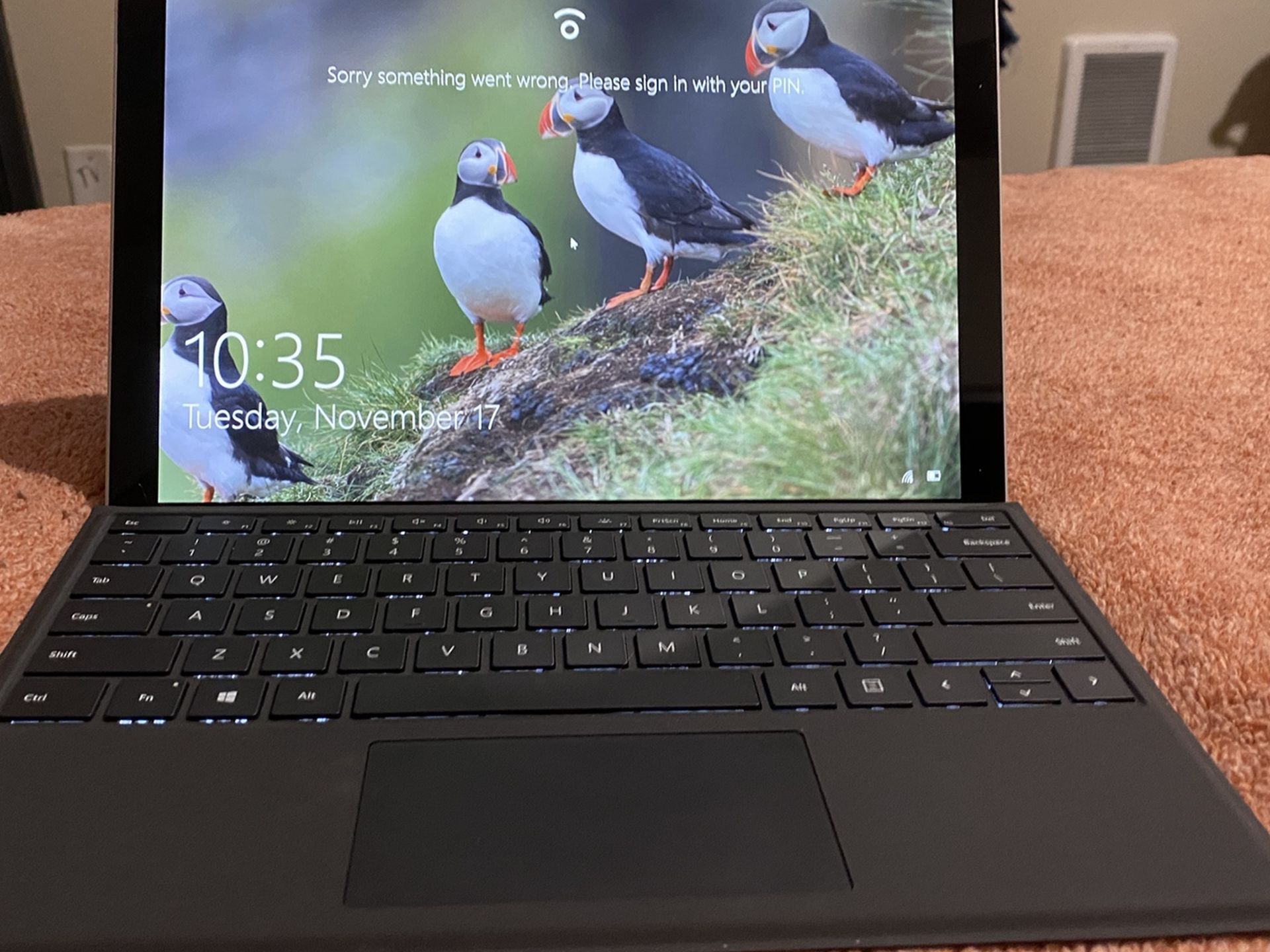 Microsoft Surface 7 Pro W/ Keyboard, 256GB Micro SD, And Stylus.