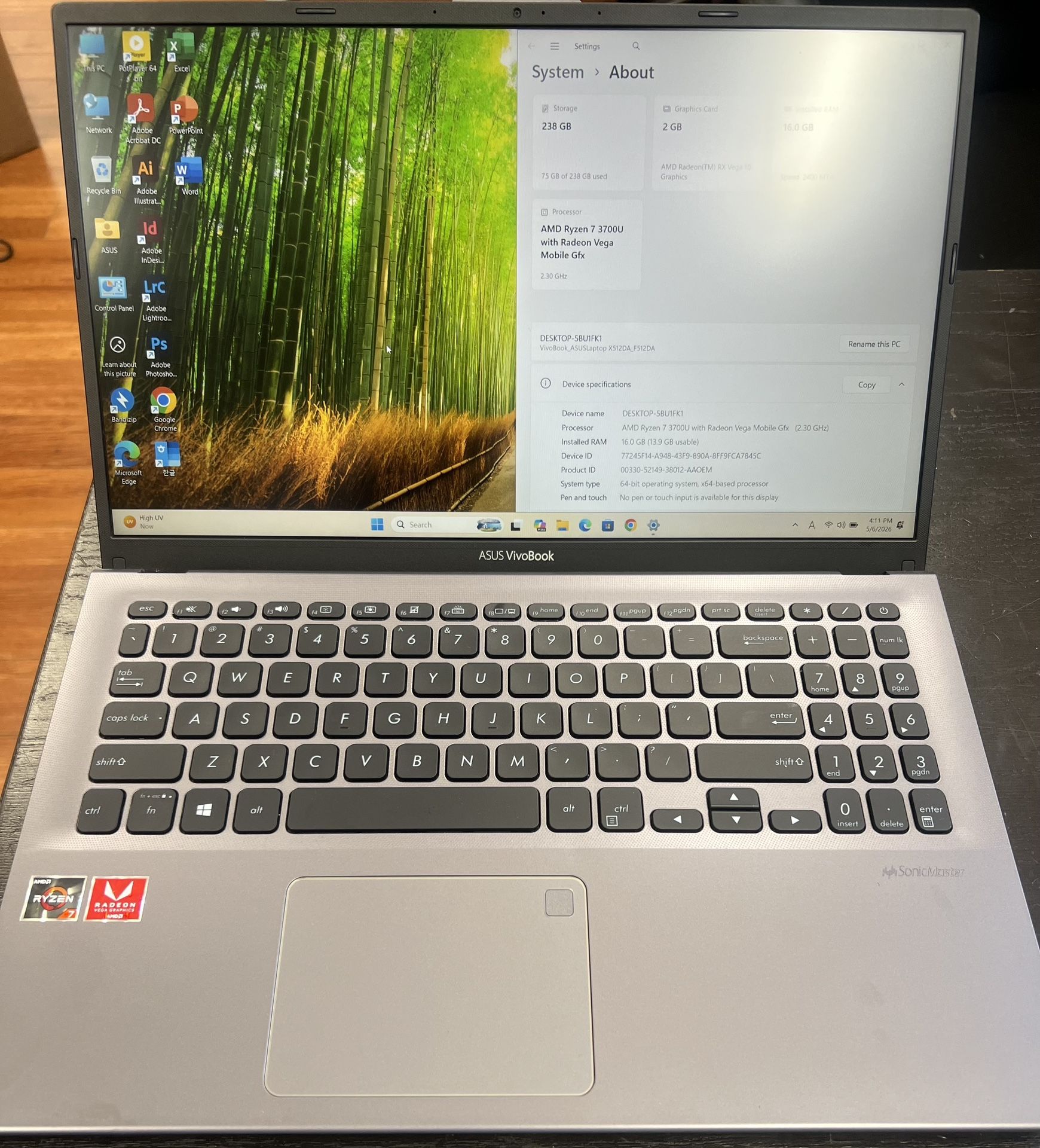 Used ASUS laptop 15.6inch