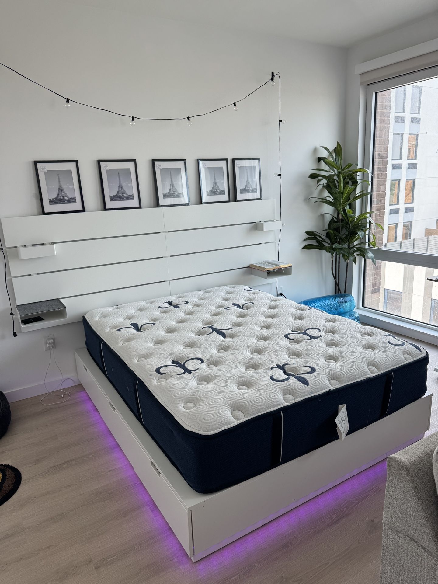 IKEA NORDLI Bed Frame With Headboard - Queen