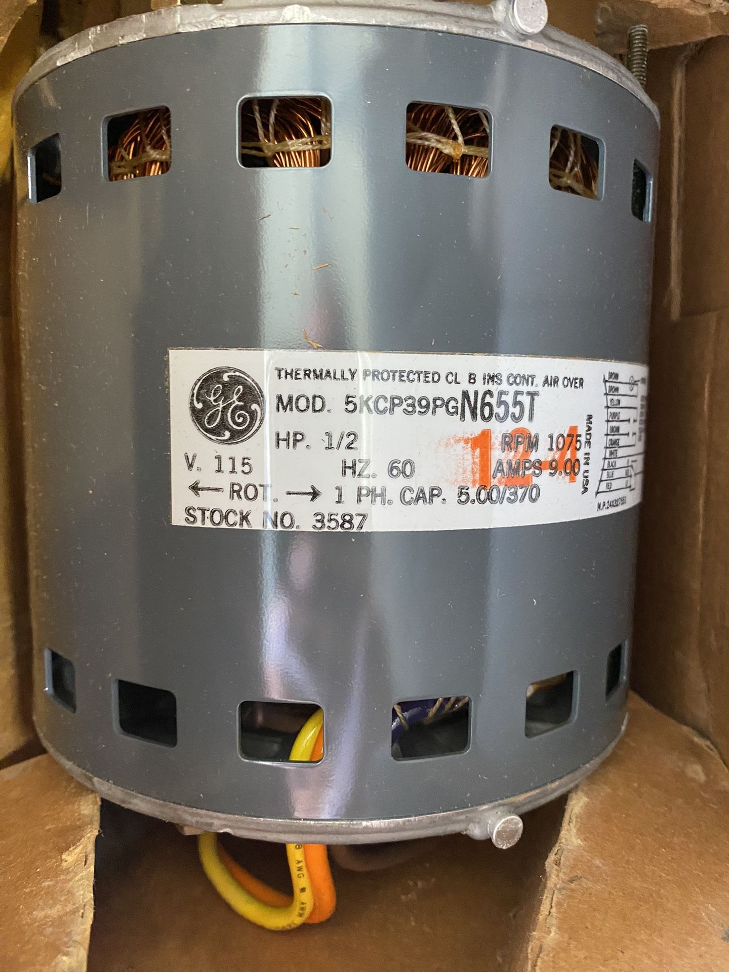 GE Furnace Motor Model #5kcp39pgn665t