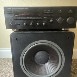 Yamaha RX-530 Stereo Receiver (Top) + Mirage MS-10 Subwoofer (Bottom)