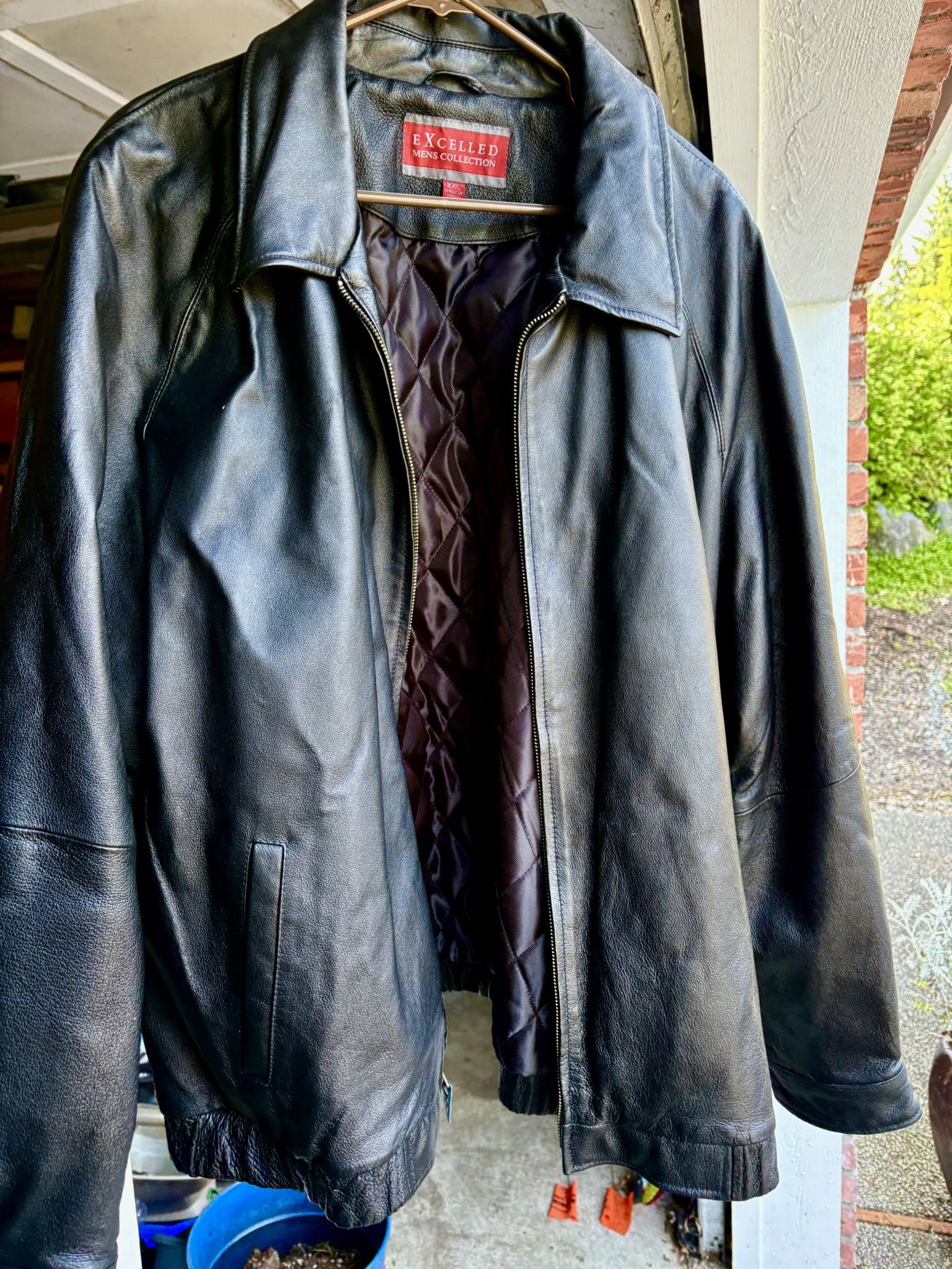 2x Black Leather Jacket