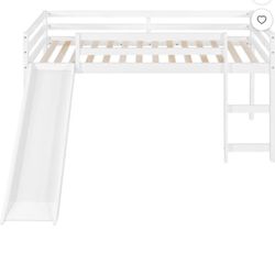 Twin Loft Bed With Slide 