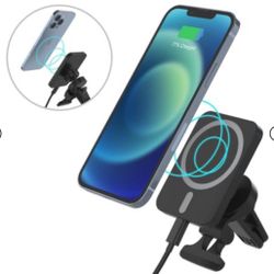 Magnetic Charging for MagSafe Charger Car Mount - Black