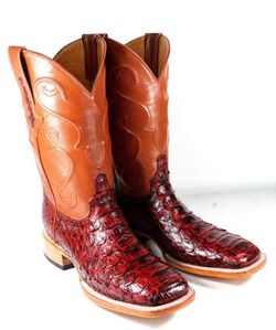 Red Jumbo Python Boots 10.5D