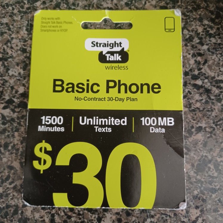 $30 Straight Talk Phone Card From Walmart
