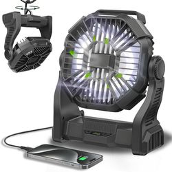 Brand new Portable Fan Rechargeable, 25400mAh Cordless Battery Powered Fan with LED Lantern, USB C Battery Operated