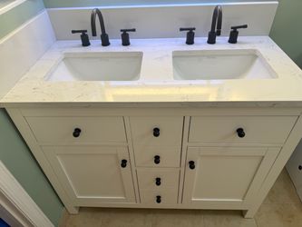 44” double vanity