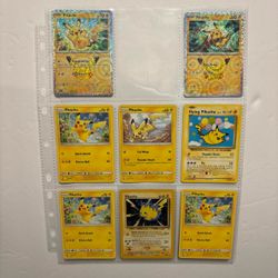 Pokemon Card Pikachu 8 Card Collection