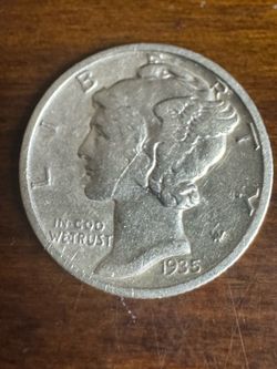 1935 P Mercury dime