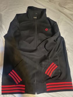 Southpole Men's Track Zip Jacket Black and Red