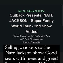 Nate Jackson - 10pm Show - 2 Tickets 