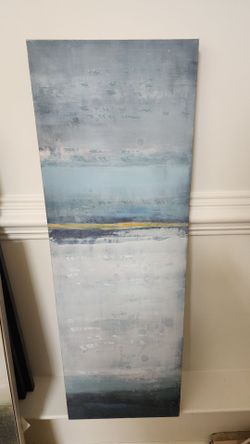 Narrow Abstract Canvas Wall Art – 36" x 12"