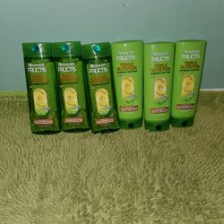 3 Shampoo & 3 Conditioner Garnier Fructis Triple Nutrition Avocado Oil 