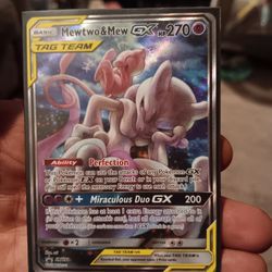 Pokemon Card Mewtwo & Mew GX PROMO SM191