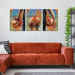 3pc Basketball Canvas