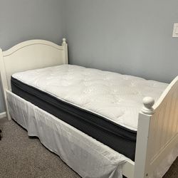 Trundle Twin Bed ,Frame, Mattress 