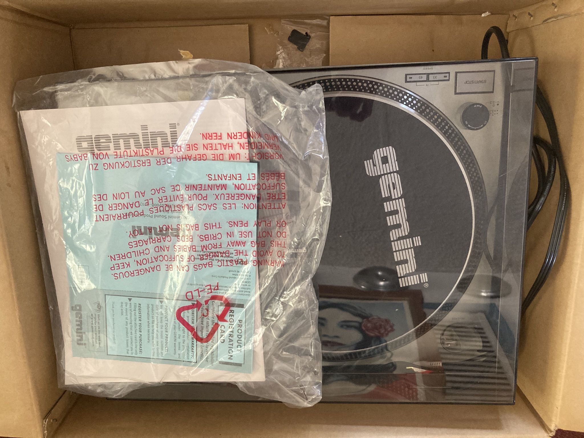 『送料込み』gemini PT-2400 ターンテーブル KAB/GEMINI PT-2400 33 45 78 RPM TURNTABLE PACKAGE