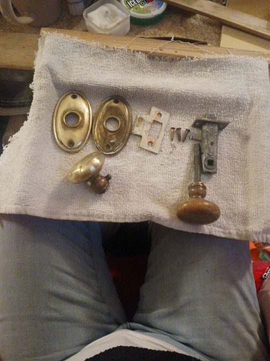 Antique Vintage interior doorknob assembly.