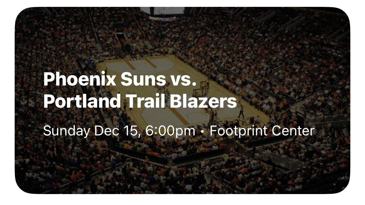 SUNS vs. Trailblazers