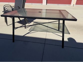 Glass table 4 chairs