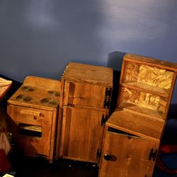 antique wooden kitchen set