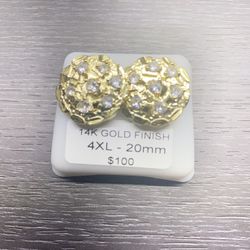 Gold nugget earrings 