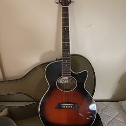 Acoustic Electric Carlos Guitar With Case  Sale $175. 00