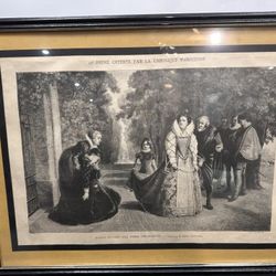 Antique 19th-C Engraving – Ernesto Fontana – Marie Stuart