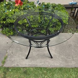 Glass Top Dining Table 