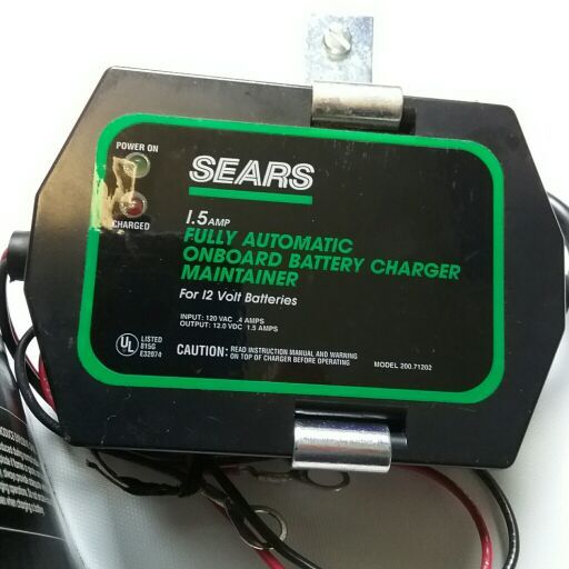 sears 1.5amp fully automatic on board battery charger maintainer 71202