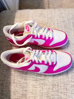 Dunks 5.5 y pink and white