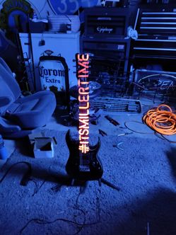 Miller lite Neon Guitar Beer Sign