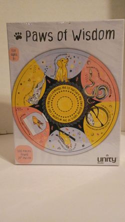 Paws of Wisdom 500-Piece Round Puzzle