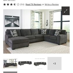 Left Arm Facing Sectional Couch 