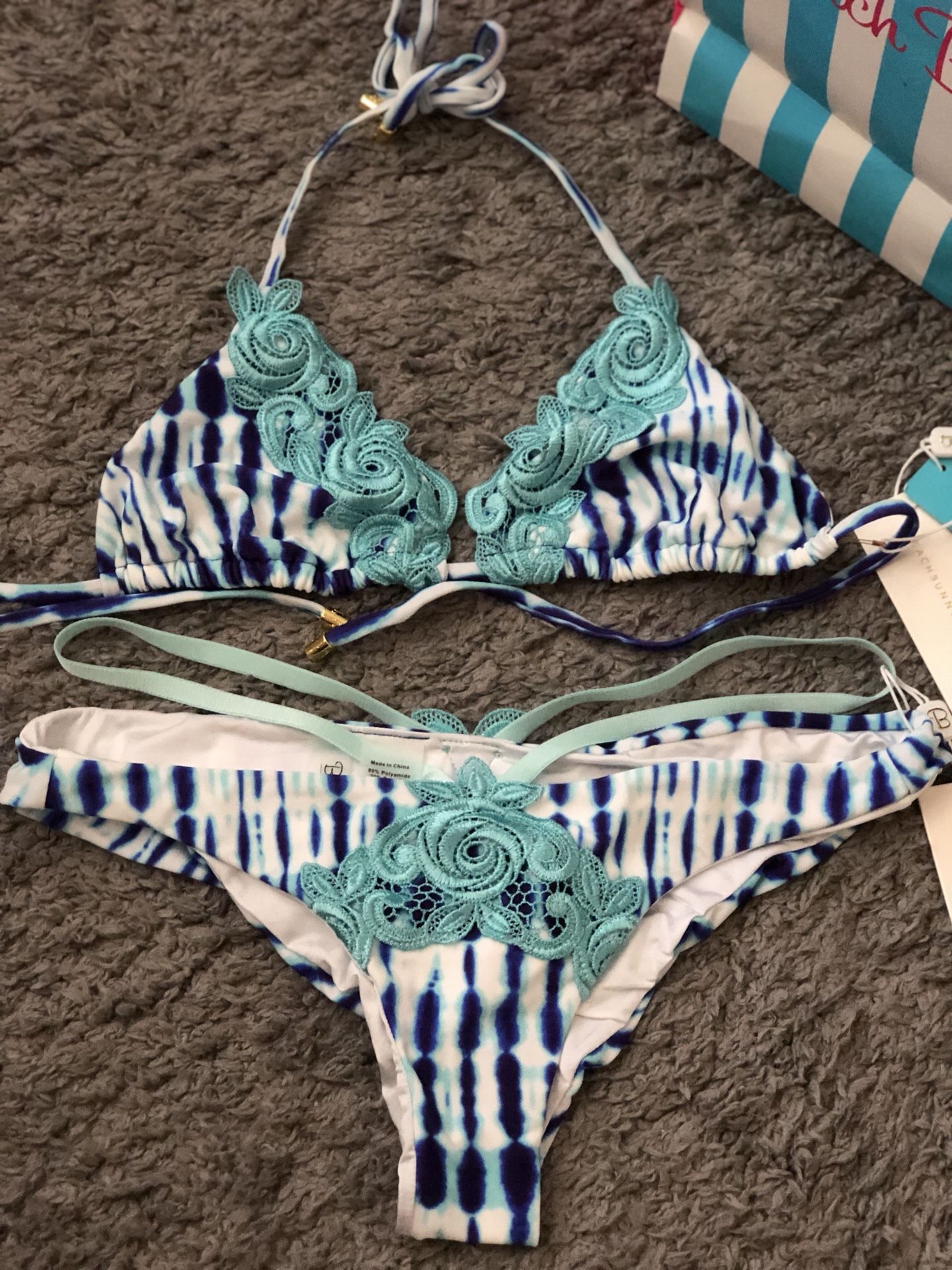 Beach Bunny Girl Crush Turquoise Triangle Bikini