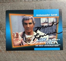 Mark Lenard on card auto Star Trek