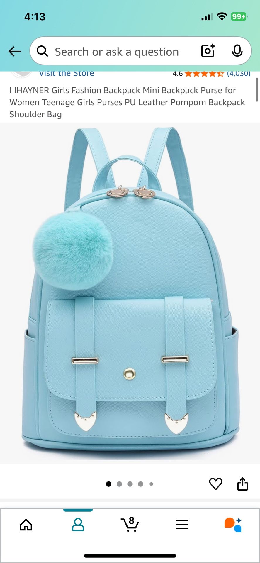 Mini Blue Backpack
