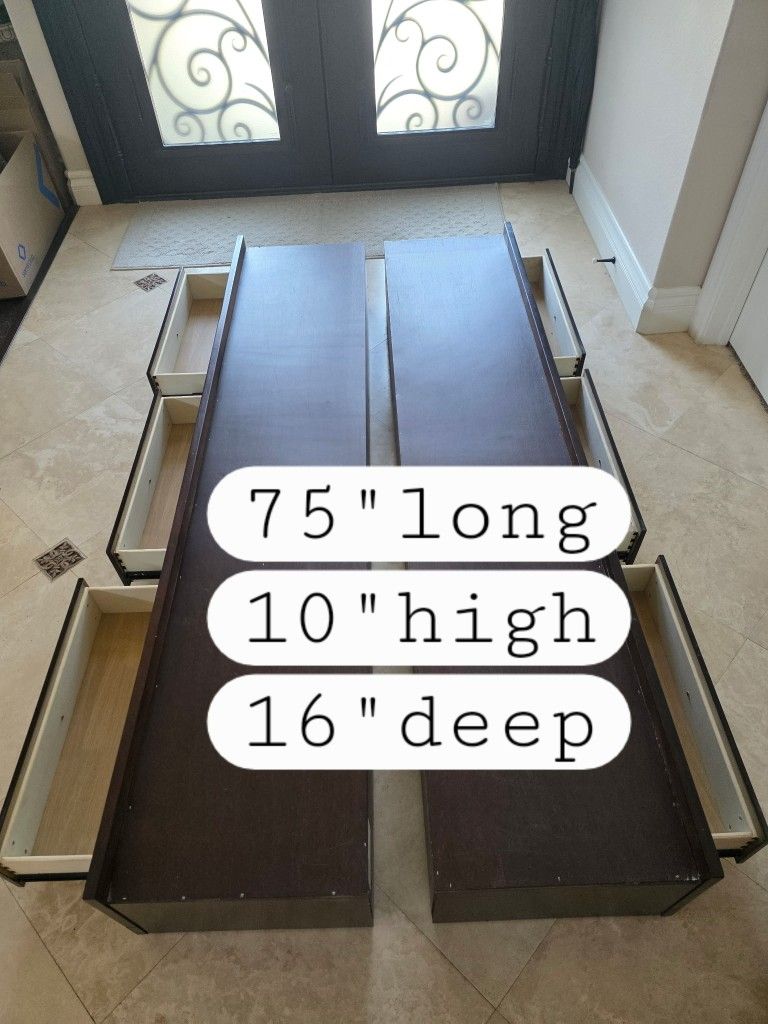 2 - Coaster Under Bed Storage Drawers .