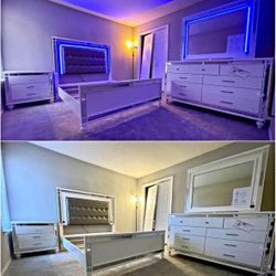 GLAMOROUS LED 4 PIECE BEDROOM SET!..QUEEN $1325!/ KING SIZE $1425! PRICE INCLUDES DELIVERY!!