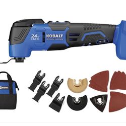 Kobalt 18-PC Brushless 24V Variable Speed Oscillating Multi-Tool Kit With Soft Case