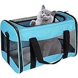 Cat Carrying Case - Pet Carrier Airline Approved Pet Travel Carrier Removable Fleece Pad, Collapsible Cat Carrier Dog Carrier