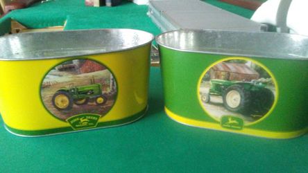 Two John Deere tubs/planters