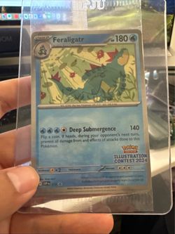 Pokemon 2024 Illustration Contest Promo Pack Feraligatr Pikachu & Toxtricity Ex