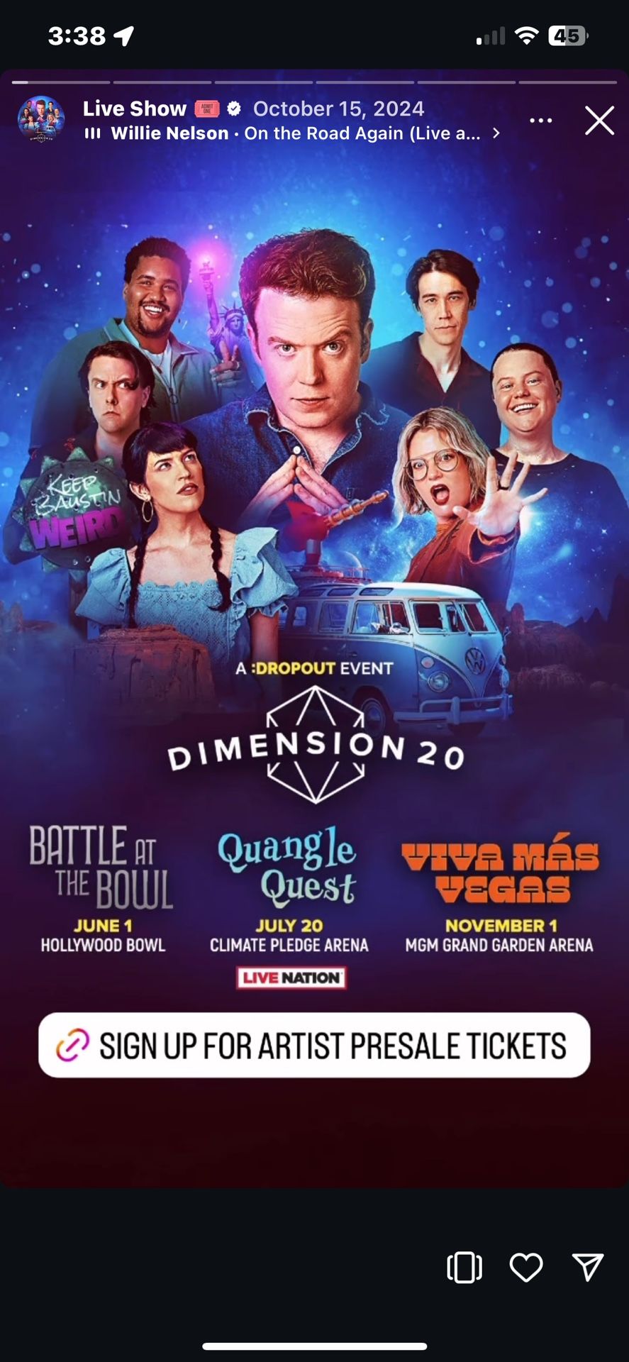 Dimension 20 Tickets