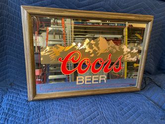 Coors Beer Lighted Mirror Bar Sign