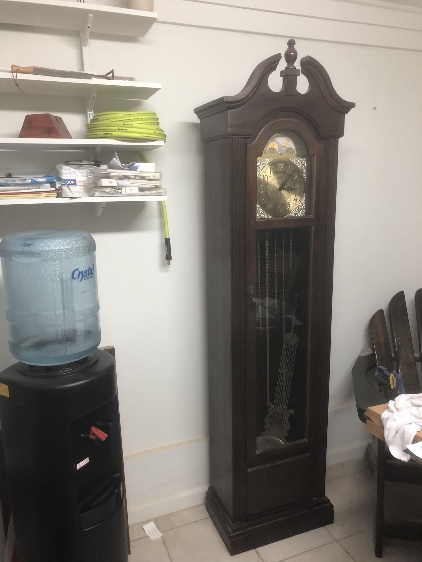 Vintage Grandfather Clock/Viking Clock Company/Pendulum has Rust