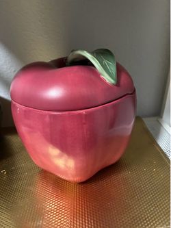 Ceramic Apple Cookie Jar 🍎🍪
