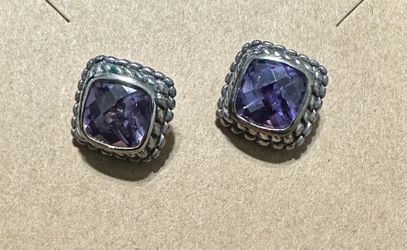 Purple Stone Earrings