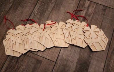 Lazer Cut  Wood Christmas Ornaments
